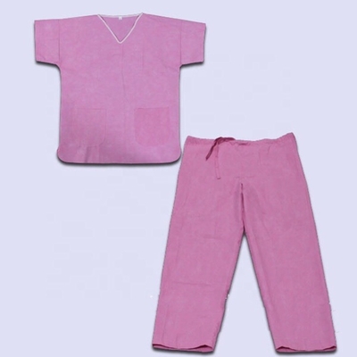 Vêtements jetables à col rond de taille blanche S-XXL