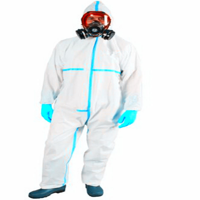 PPE jetable médical de combinaison de costume de Ppekit Hazmat de produit chimique de Cleanroom