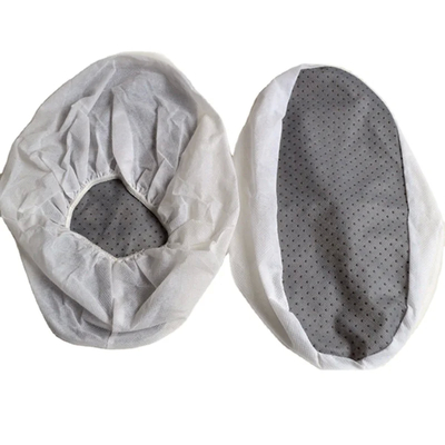 Tissu non tissé Couverture de chaussure jetable blanche Couverture de chaussure non tissée avec caractéristique antidérapante