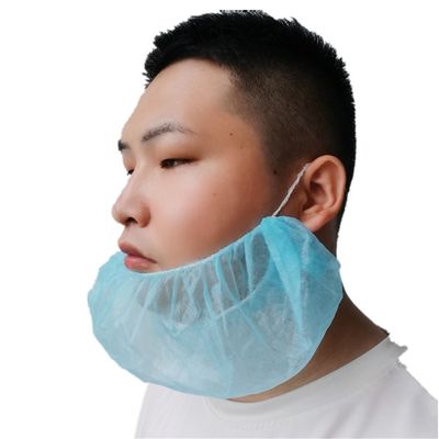 Cache-barbe jetable en non-tissé 45x20cm Blanc Noir Bleu