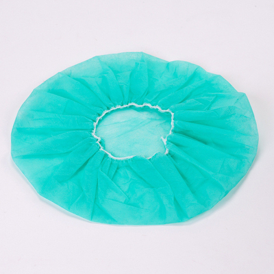 La couverture jetable non tissée bleue de tête d'OIN des chapeaux ISO9001 a fait une pointe des chapeaux