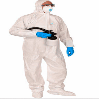Type à capuchon combinaison jetable de CAT III d'hôpital de costume de protection de 3b 4b blanche