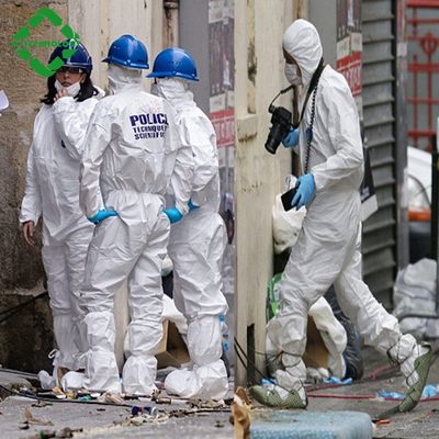 Combinaisons protectrices jetables de robe d'isolement de combinaison de PPE de SMS