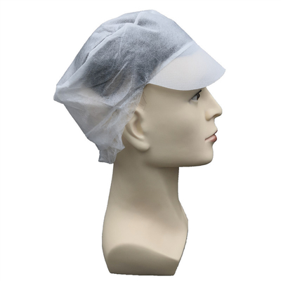 Le travailleur jetable de pièce propre non tissé couvre le chapeau fait une pointe