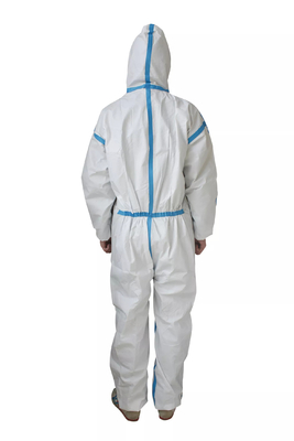 Combinaison jetable SMS de combinaison blanche de PPE pour l'uniforme industriel de vêtements de travail
