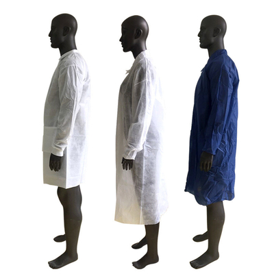 Vert bleu blanc jetable du manteau pp SMS de laboratoire d'anti kimono statique
